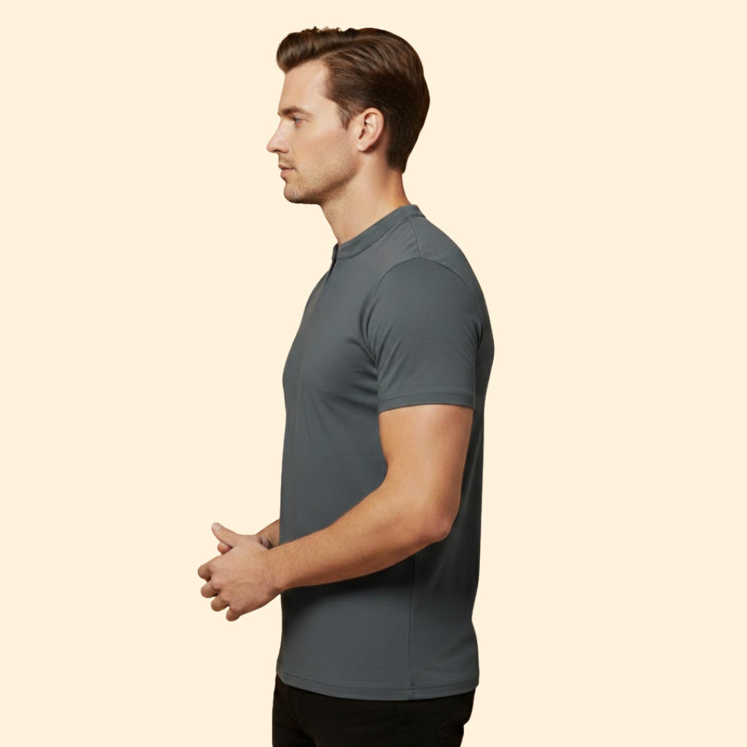 Men’s V-Neck T-Shirt with Short Sleeves