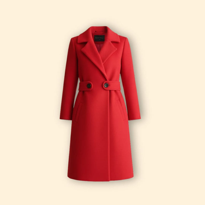 Women’s Mid Length Coat with Buttoned Front