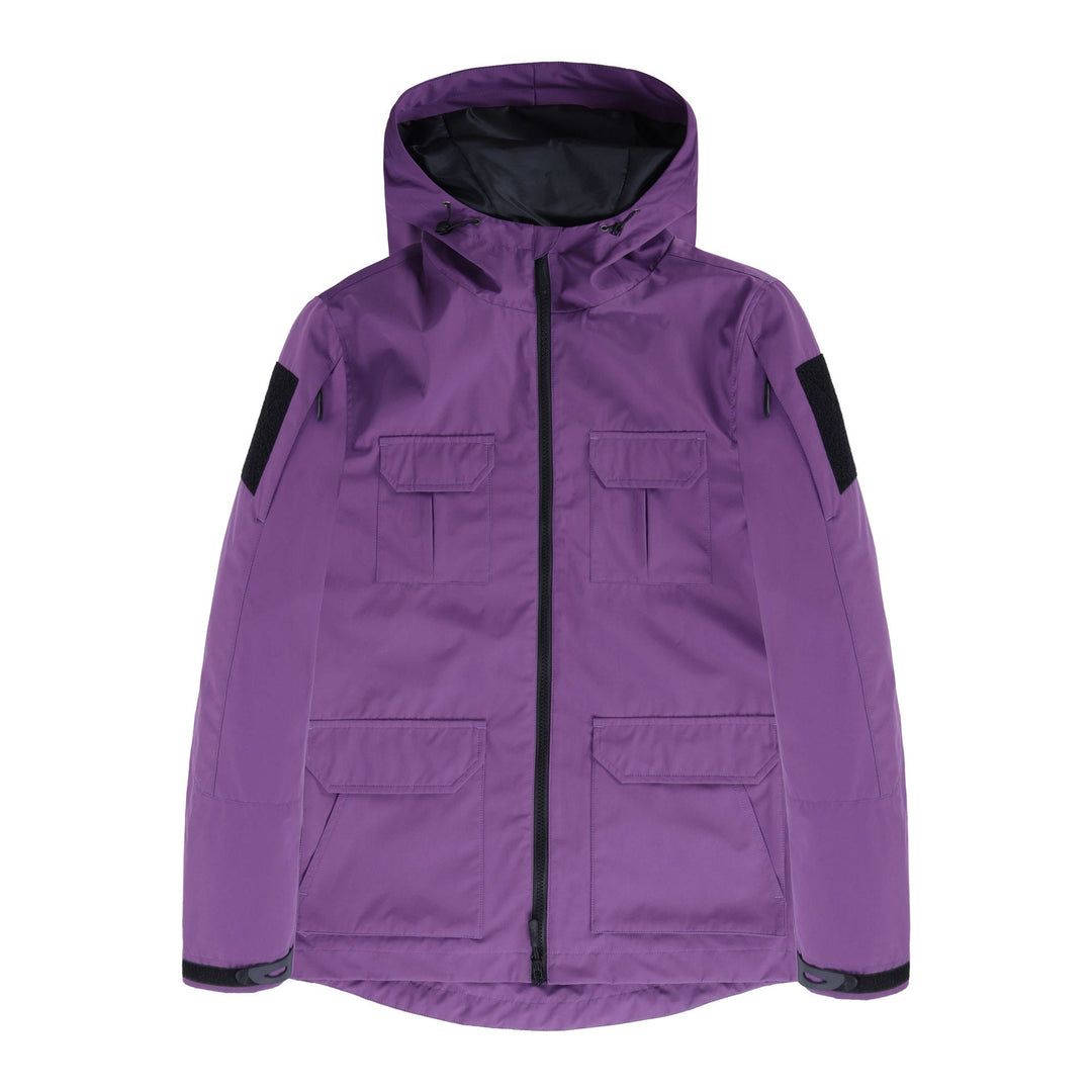 Men's Hooded Field Jacket with Multi-Flap Utility Pockets
