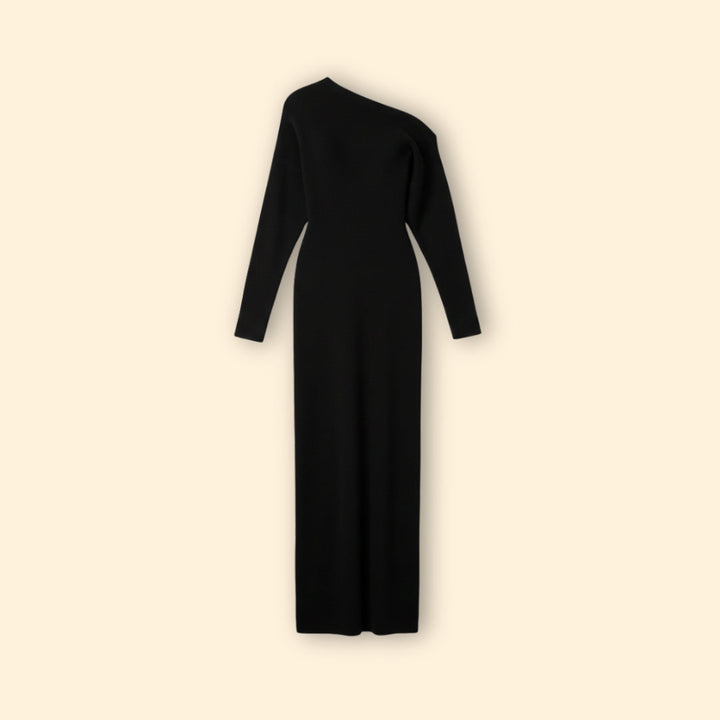 Women’s Knit Bodycon Cocktail Dress with One Shoulder