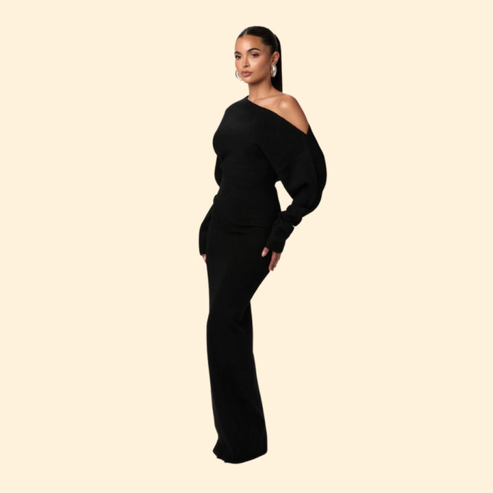 Women’s Knit Bodycon Cocktail Dress with One Shoulder