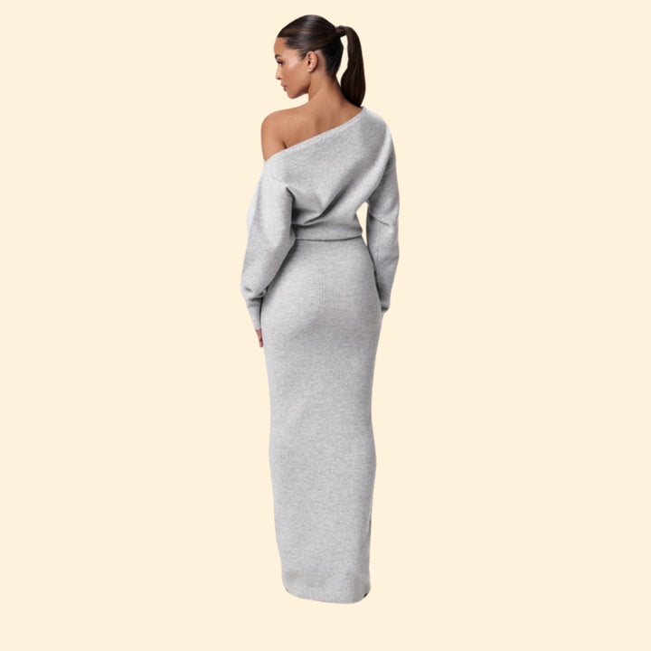 Women’s Knit Bodycon Cocktail Dress with One Shoulder