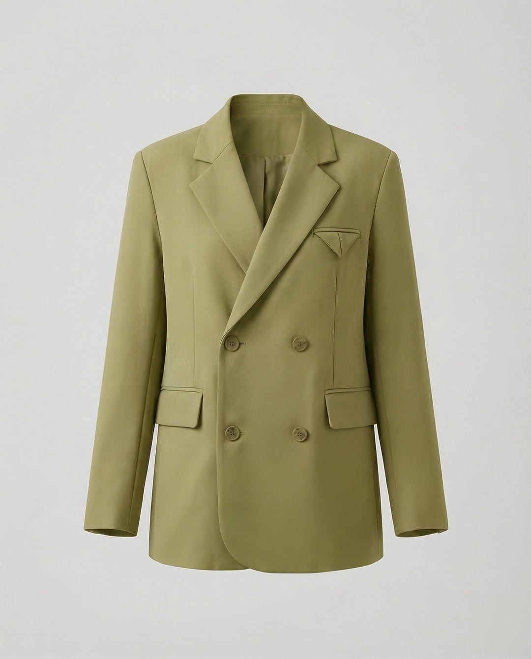Women's Double-Breasted Blazer with Notch Lapel