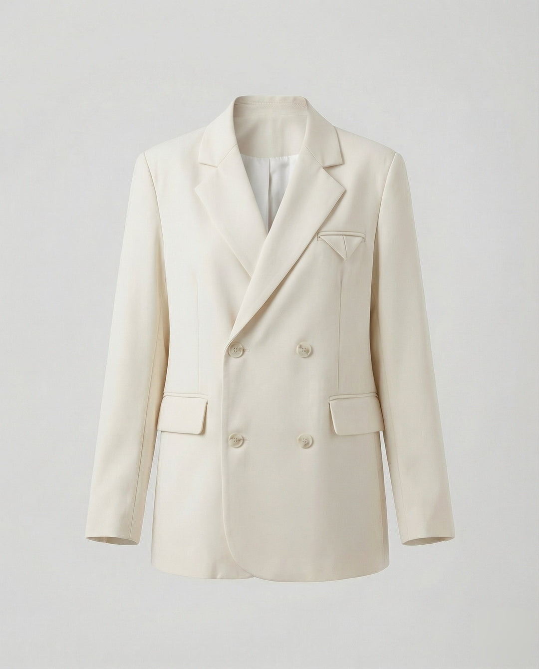 Women's Double-Breasted Blazer with Notch Lapel