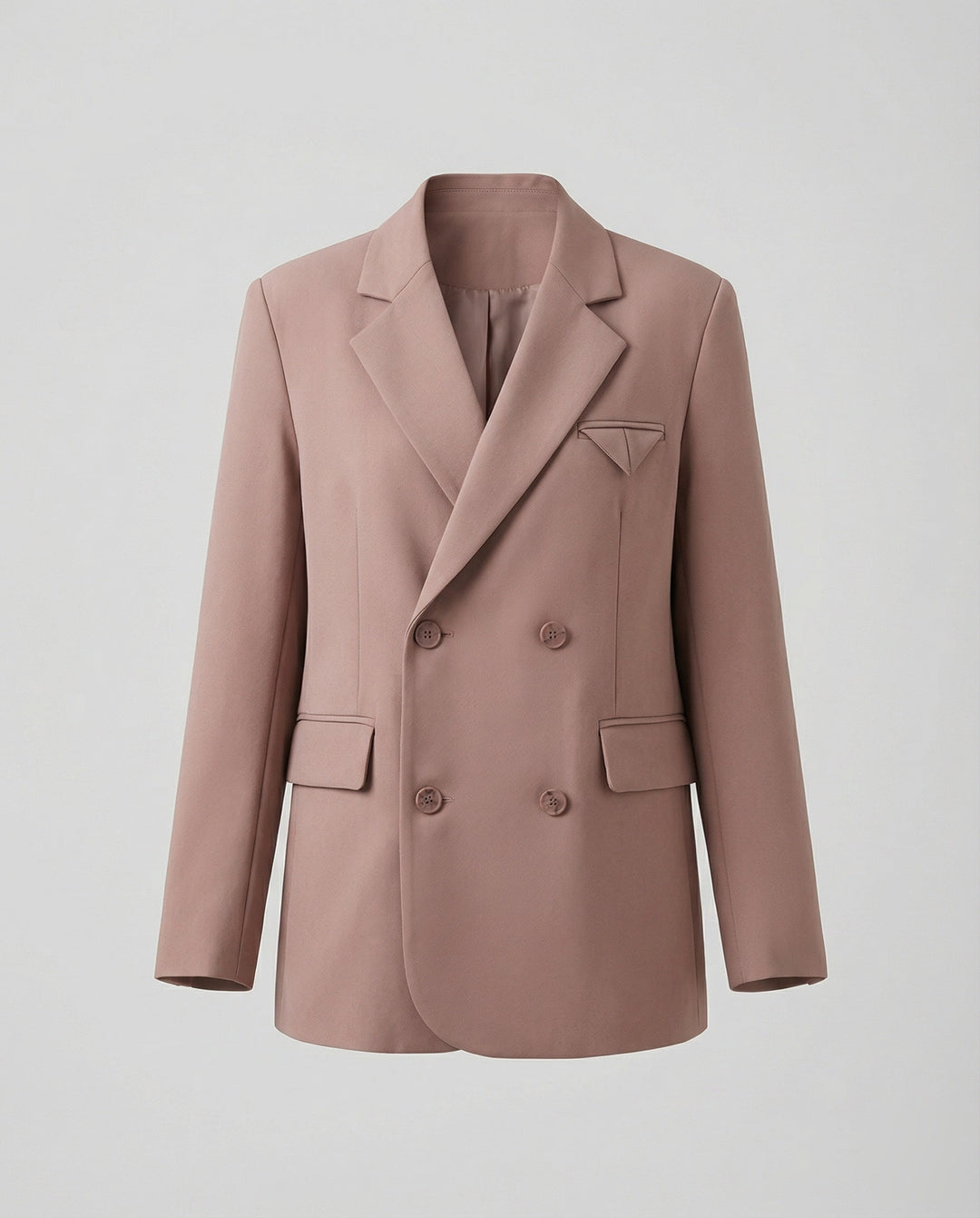 Women's Double-Breasted Blazer with Notch Lapel