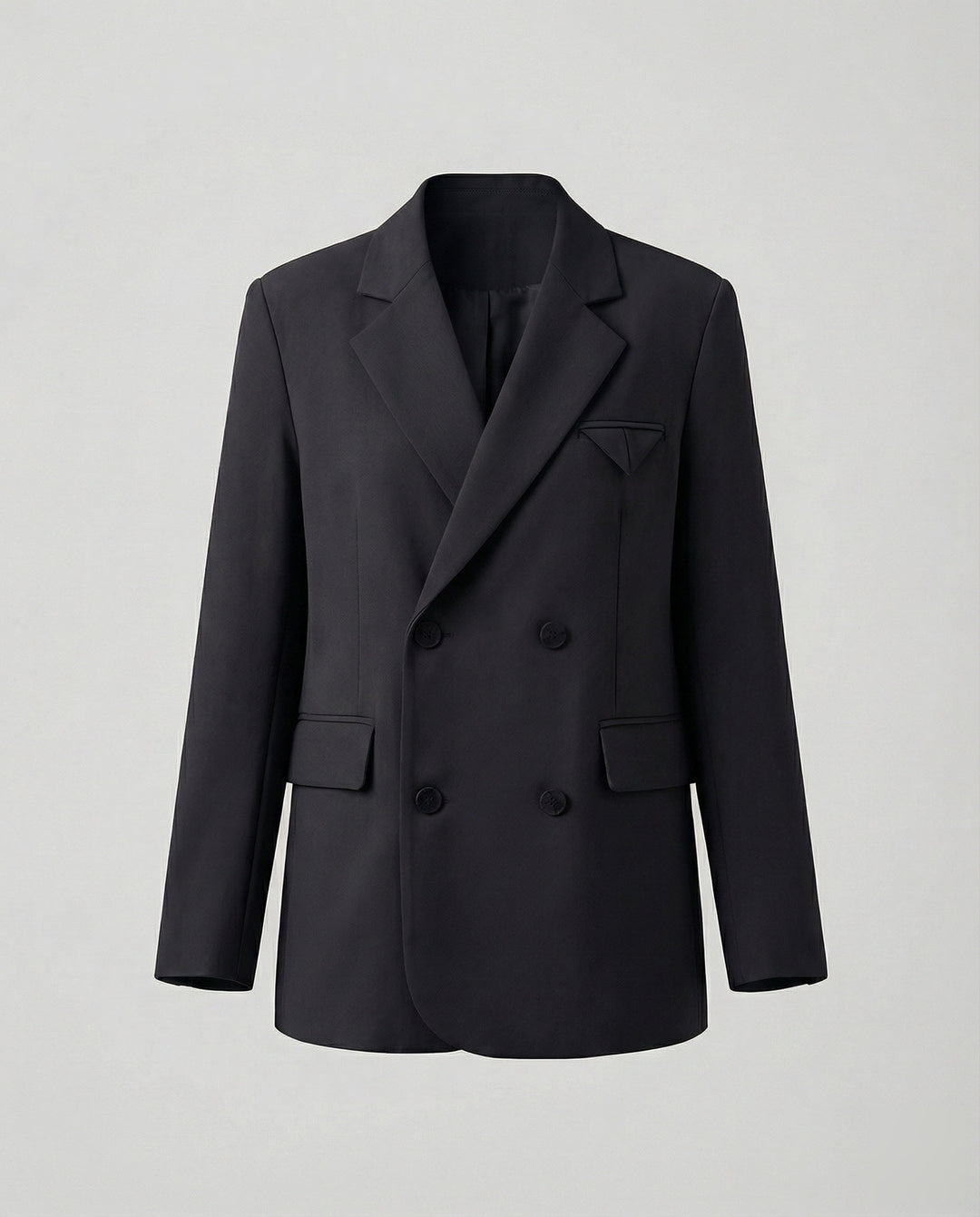 Women's Double-Breasted Blazer with Notch Lapel