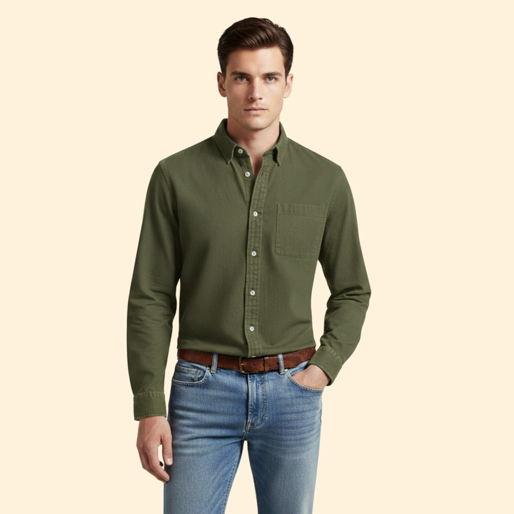 Tommy Men’s Casual Shirt with Button Front