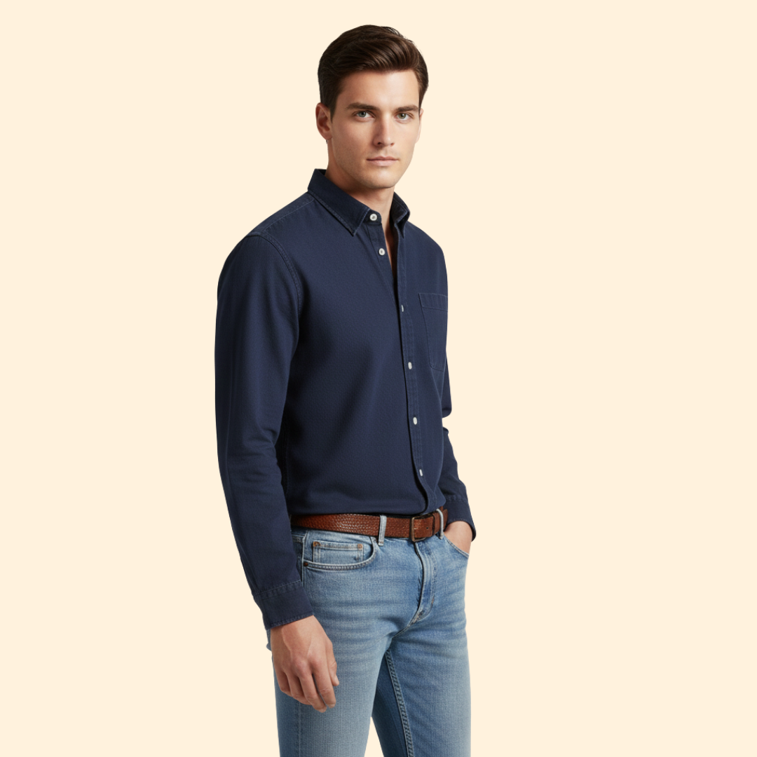 Tommy Men’s Casual Shirt with Button Front