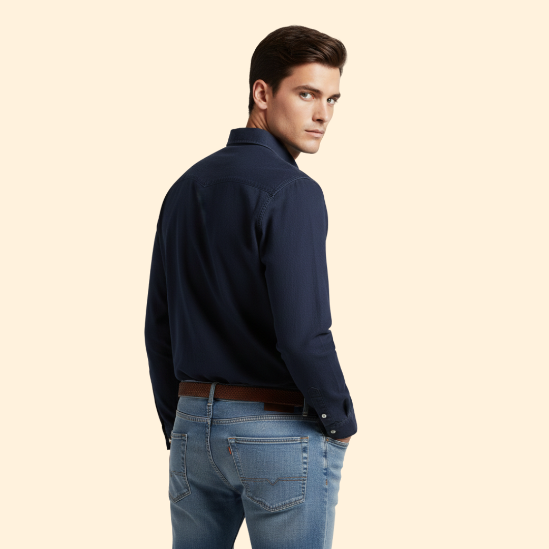 Tommy Men’s Casual Shirt with Button Front