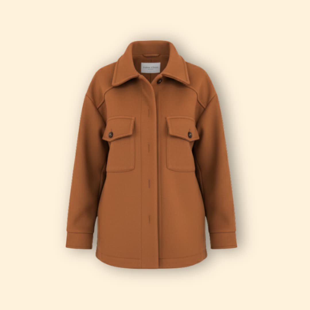 Women’s Coat with Front Flap Pockets