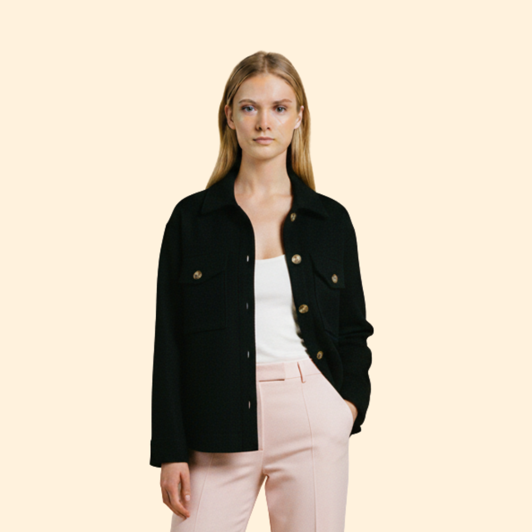 Women’s Coat with Front Flap Pockets