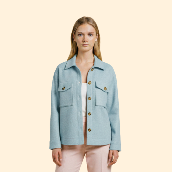 Women’s Coat with Front Flap Pockets