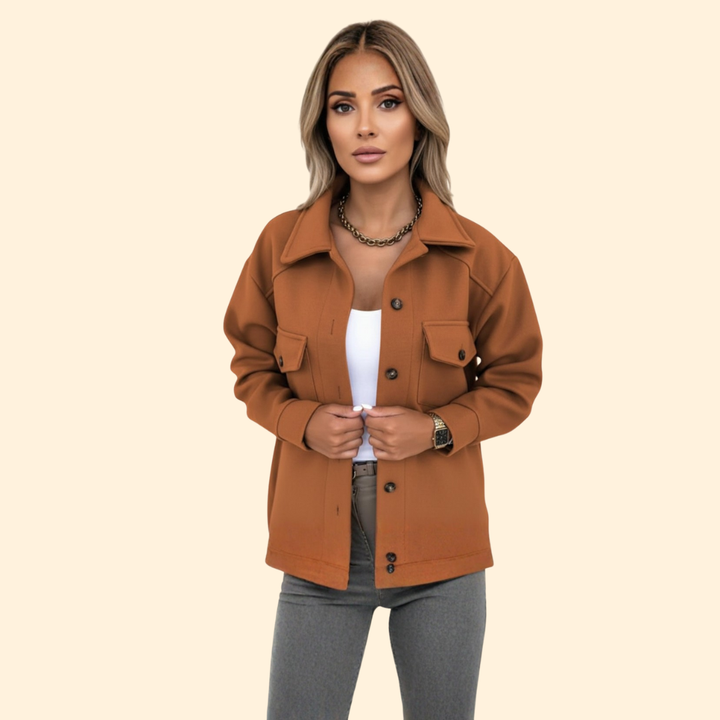 Women’s Coat with Front Flap Pockets