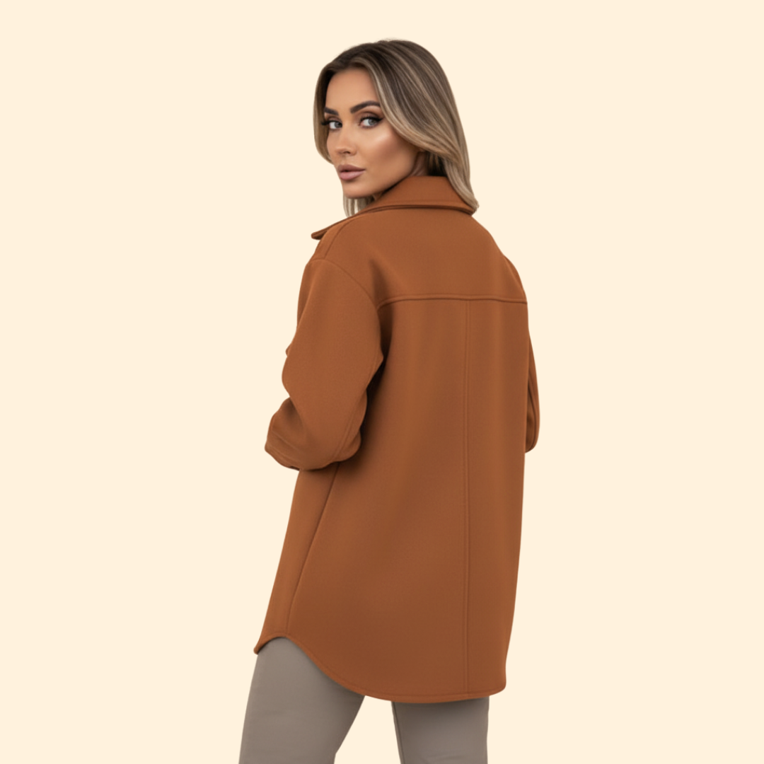 Women’s Coat with Front Flap Pockets