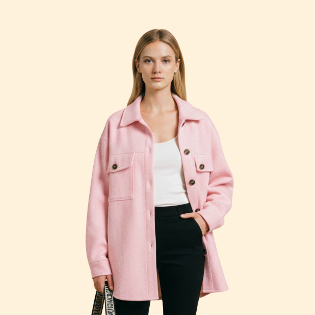 Women’s Coat with Front Flap Pockets