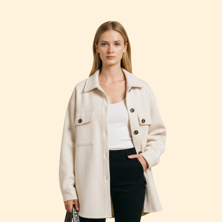 Women’s Coat with Front Flap Pockets