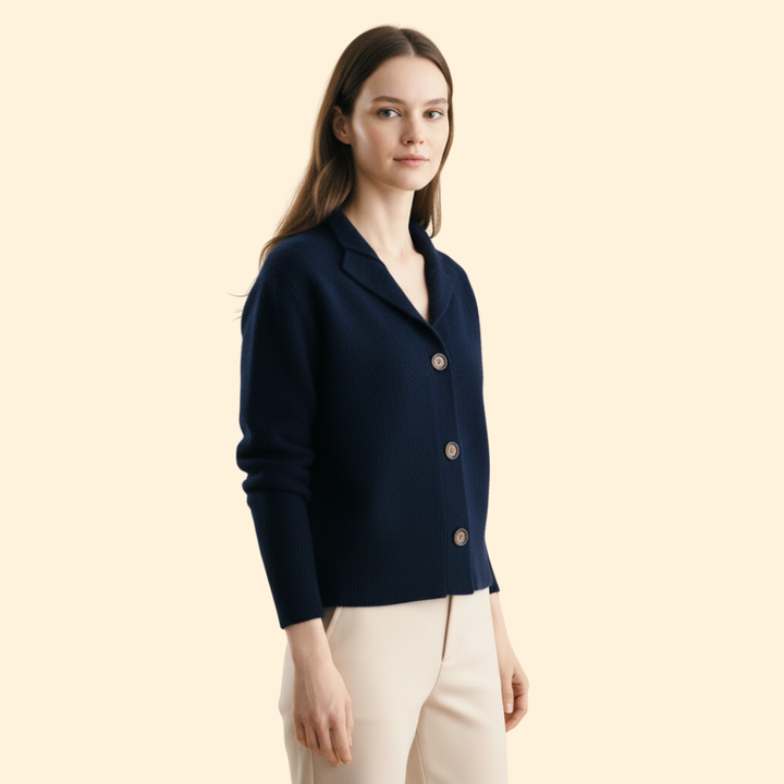 Women’s Cardigan with Structured Longline Design