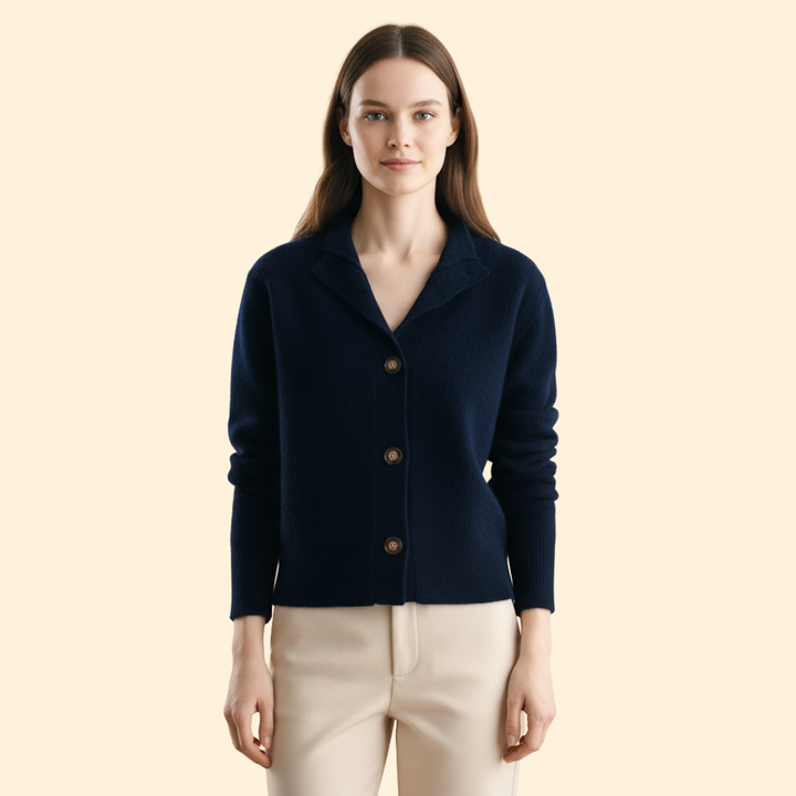 Women’s Cardigan with Structured Longline Design