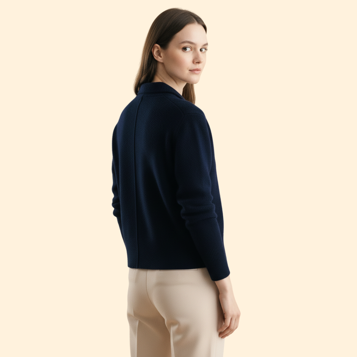 Women’s Cardigan with Structured Longline Design
