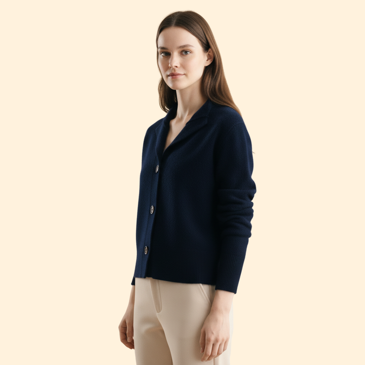 Women’s Cardigan with Structured Longline Design