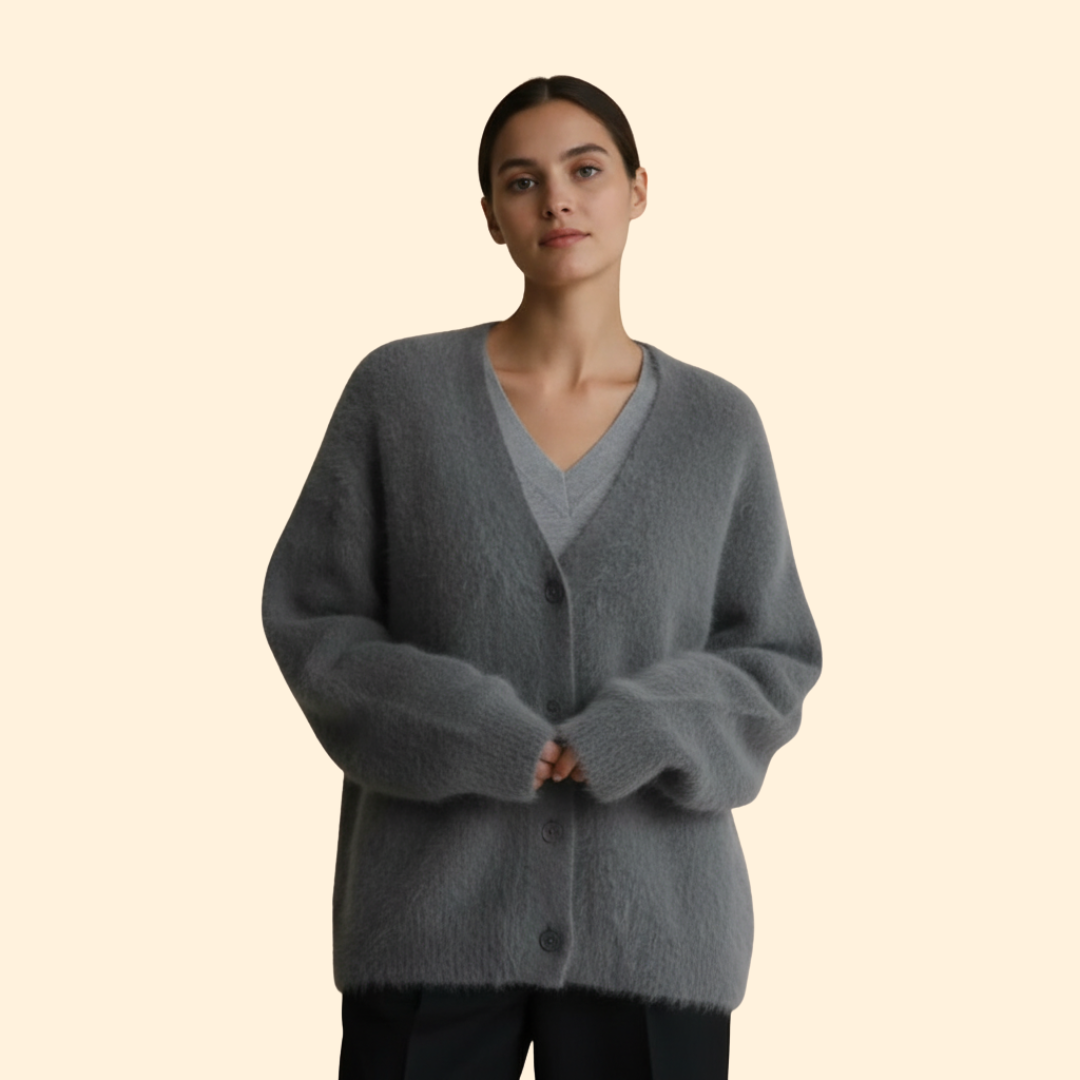 Women’s Cardigan with V-Neck Button Front