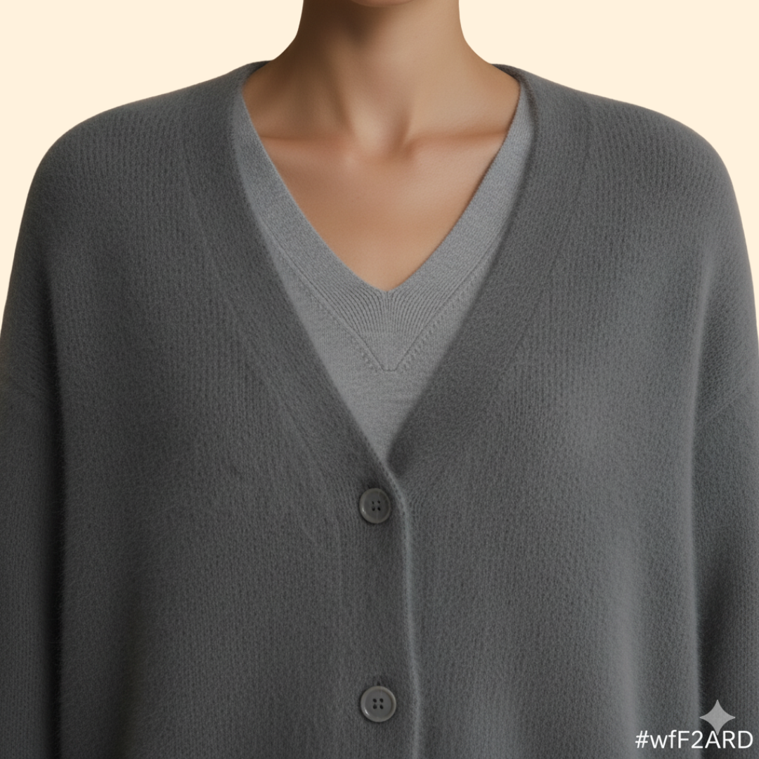 Women’s Cardigan with V-Neck Button Front