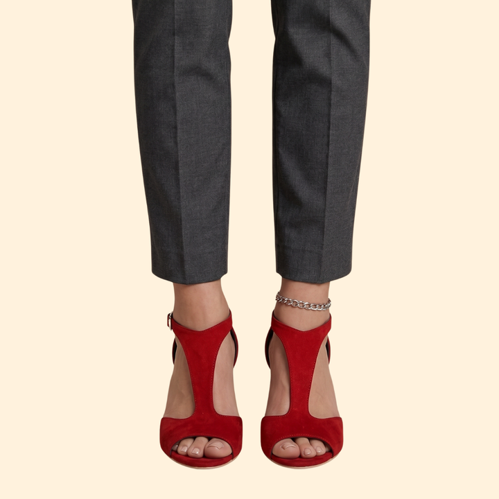 Women Cushioned Open Toe Pumps with Asymmetric Strap for Summer