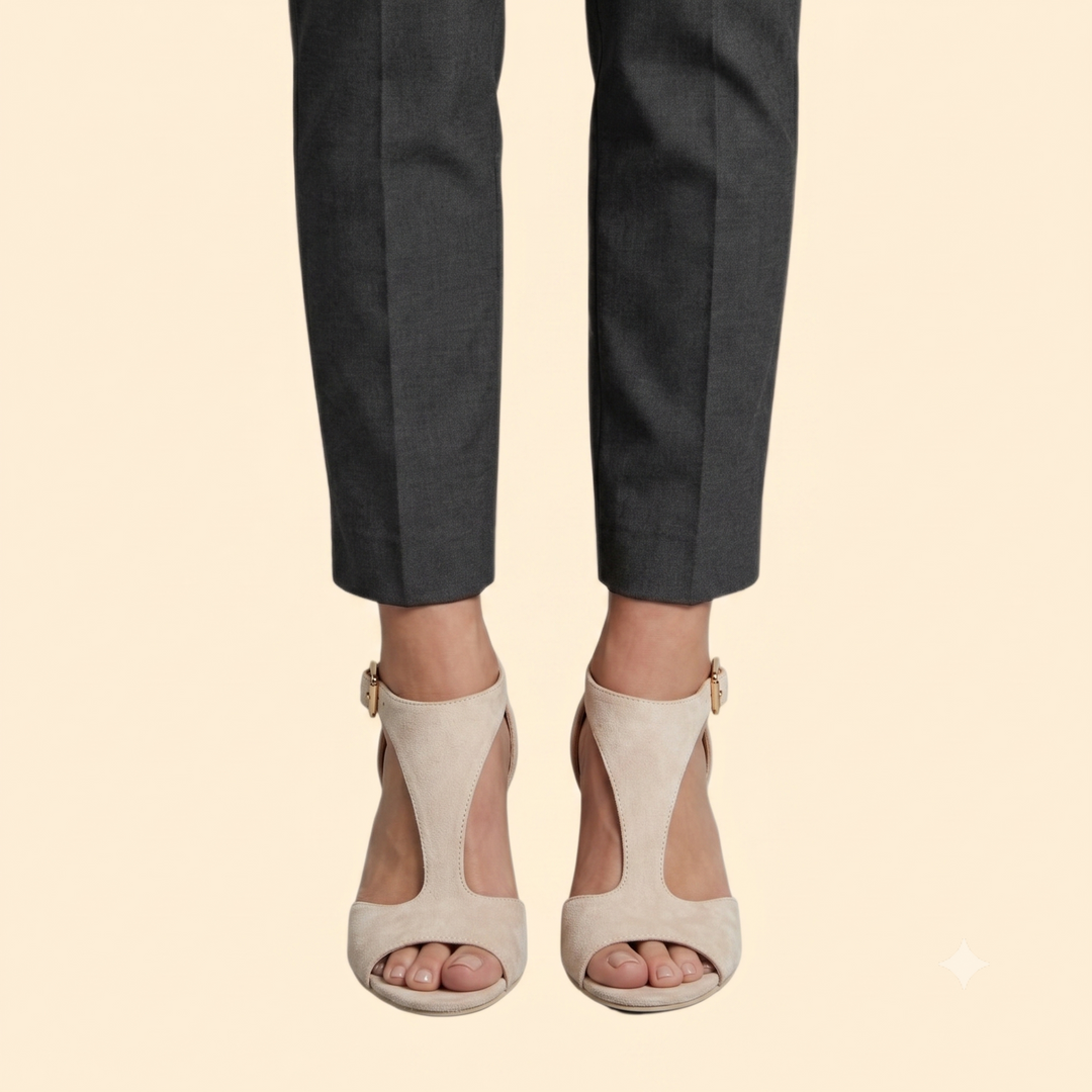 Women Cushioned Open Toe Pumps with Asymmetric Strap for Summer