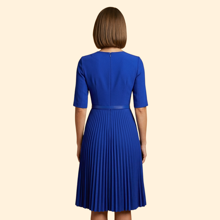 Women's A-Line Dress with Belt Detail