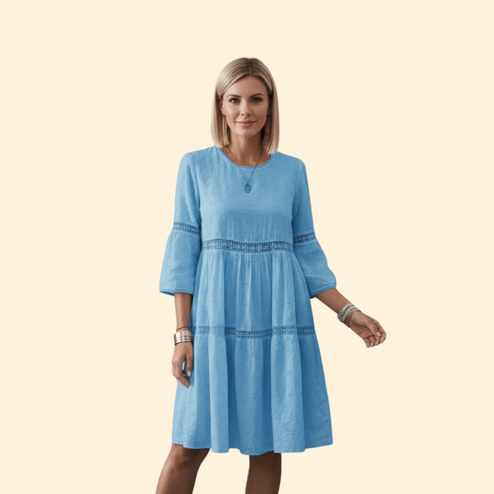 Women’s A-Line Dress with Eyelet Design