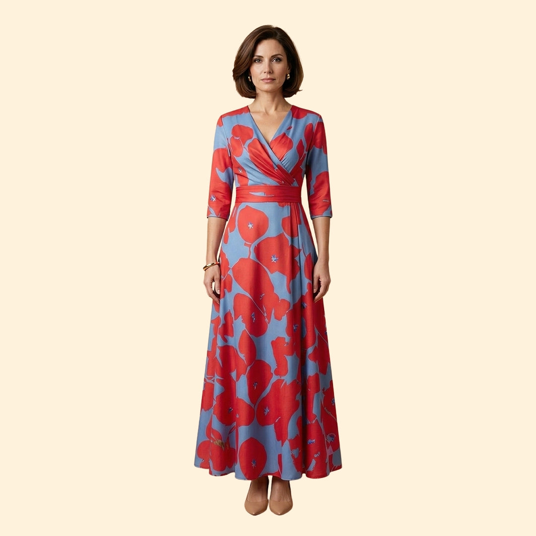 Women’s A-Line Dress with Tied Waistband