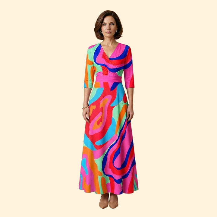 Women’s A-Line Dress with Tied Waistband