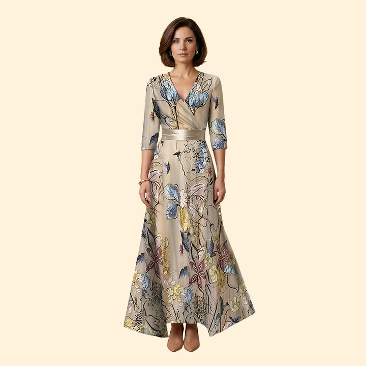 Women’s A-Line Dress with Tied Waistband