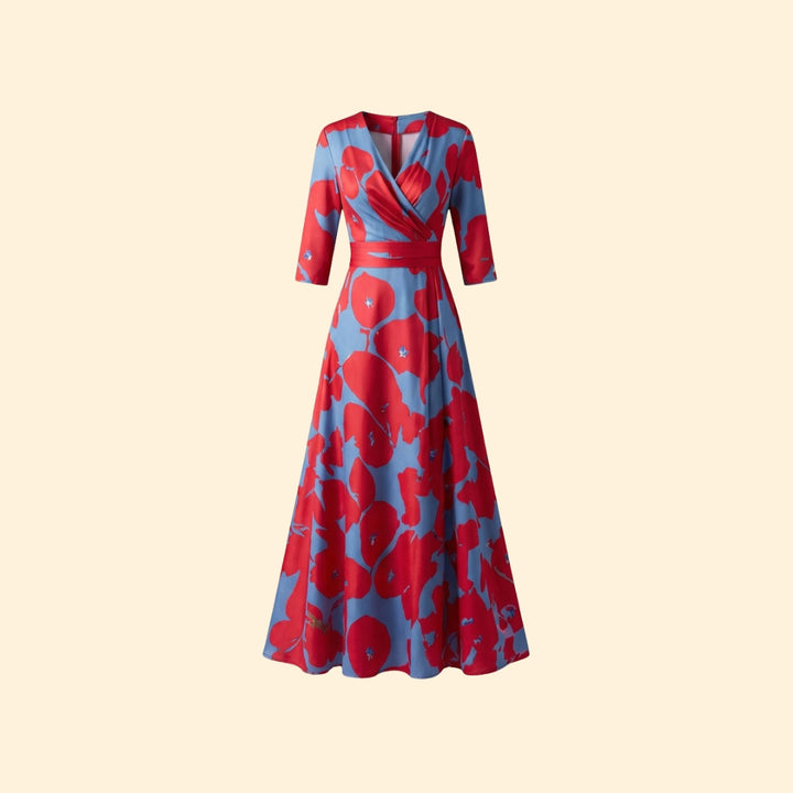 Women’s A-Line Dress with Tied Waistband