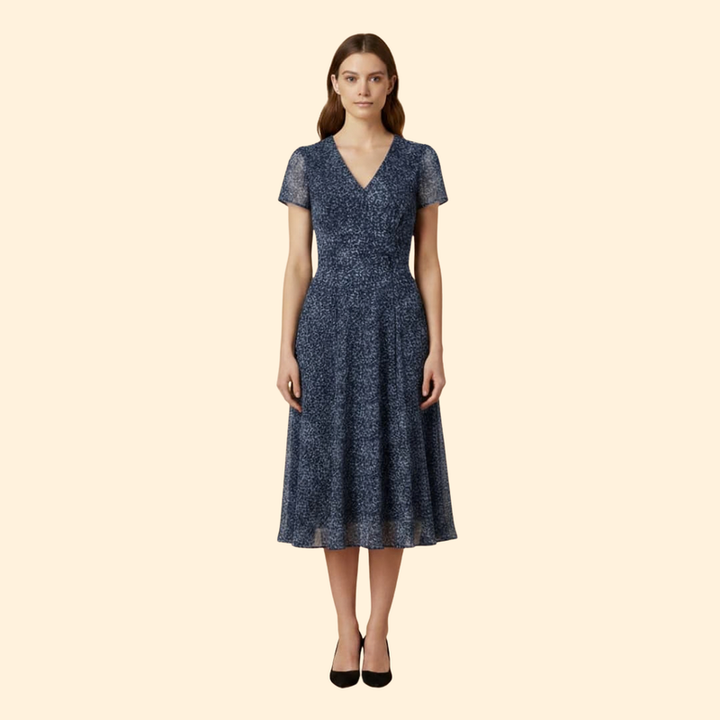 Women's A-Line Dress with V-Neck