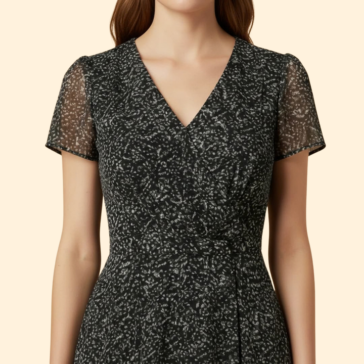 Women's A-Line Dress with V-Neck