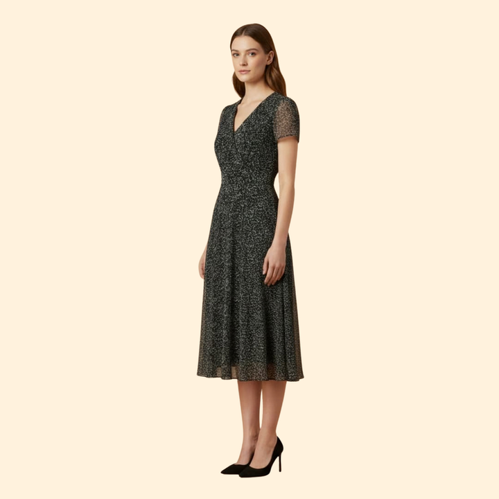 Women's A-Line Dress with V-Neck