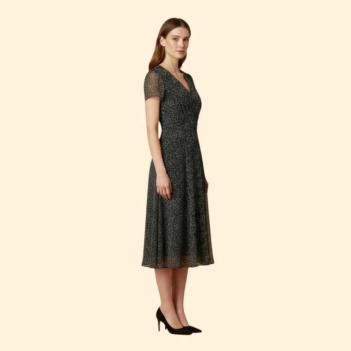 Women's A-Line Dress with V-Neck