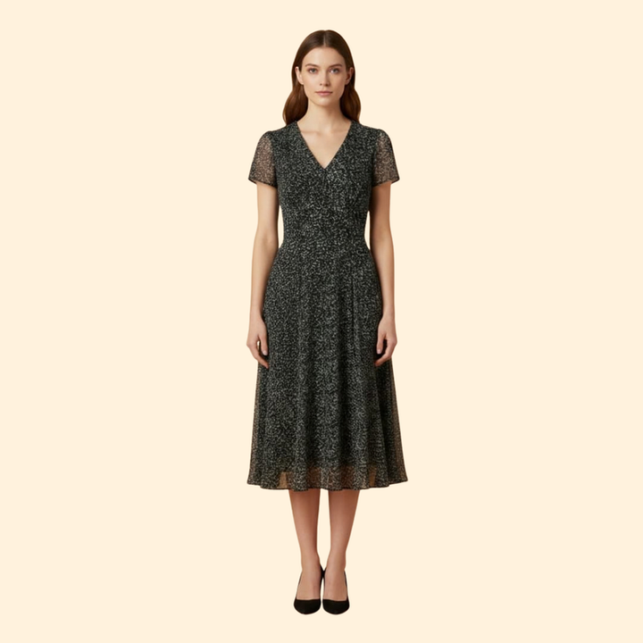 Women's A-Line Dress with V-Neck