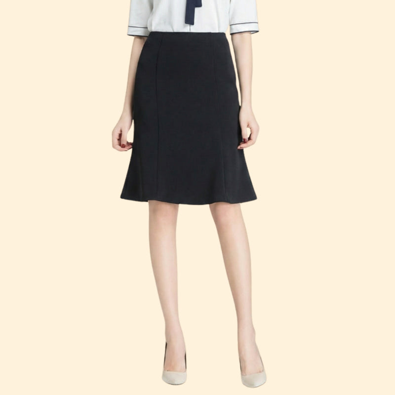 Women’s A-Line Midi Skirt with High Waist