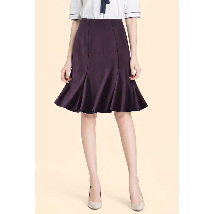 Women’s A-Line Midi Skirt with High Waist