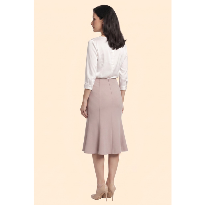 Women’s A-Line Midi Skirt with High Waist