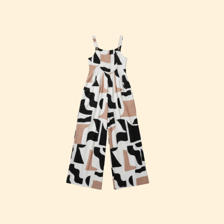 Women’s Casual Jumpsuit with Geometric Pattern