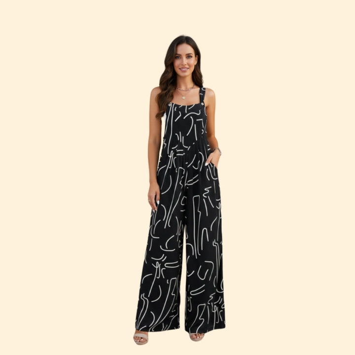 Women’s Casual Jumpsuit with Geometric Pattern