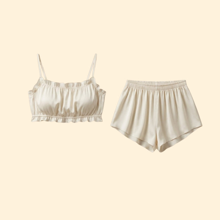 Women’s Airy Crop Top with High-Waist Shorts