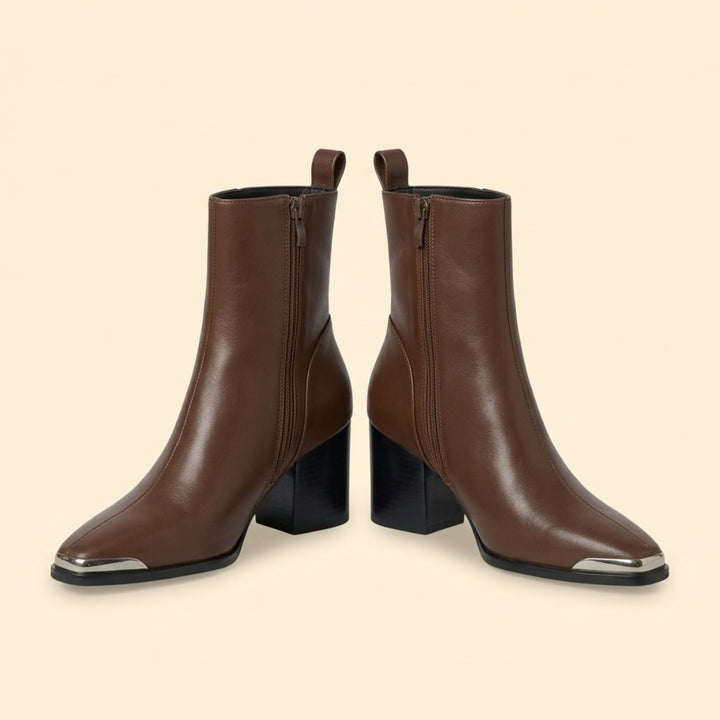 Women’s Ankle Boot with Block Heel Design