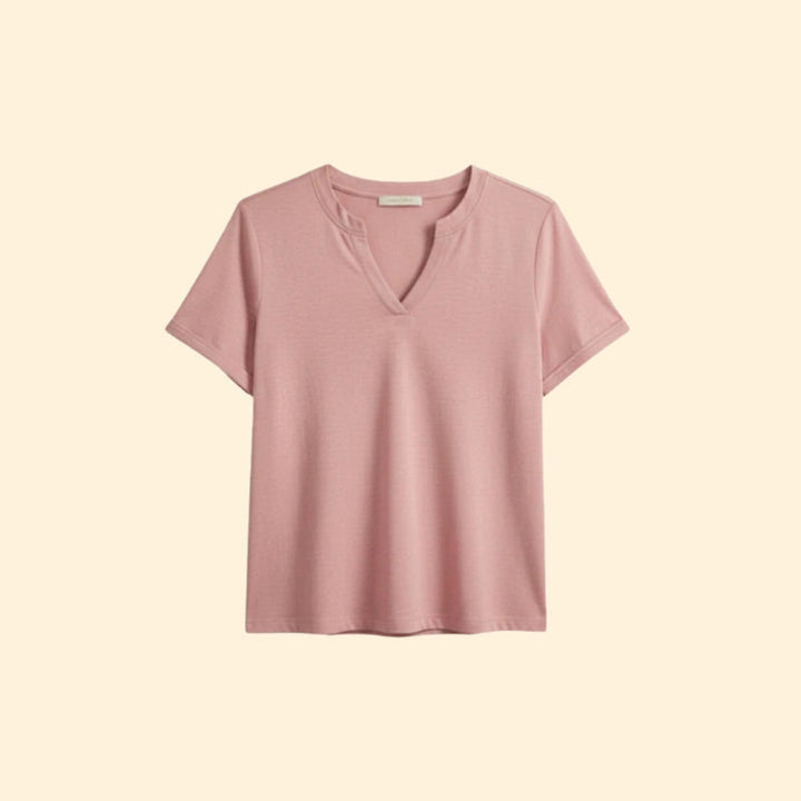 Women’s Basic T-Shirt with V-Neck Design
