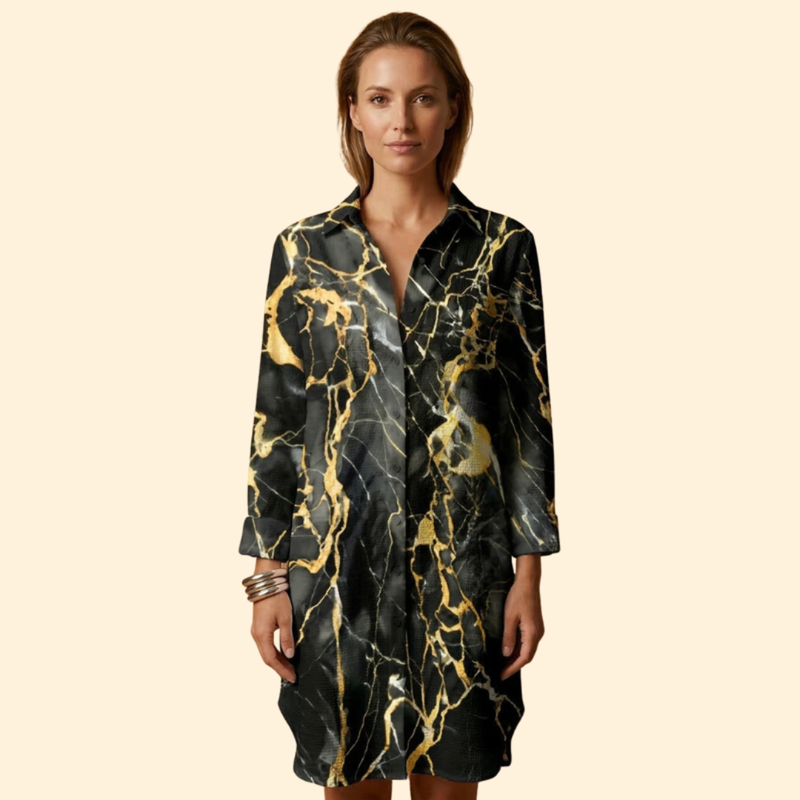 Women’s Beach Cover Up Dress with Button Front