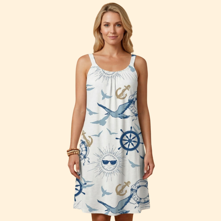 Women’s Beach Dress with Sleeveless Straps