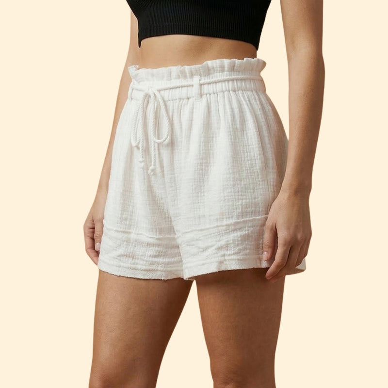 Women’s Beach Shorts with Drawstring Detail